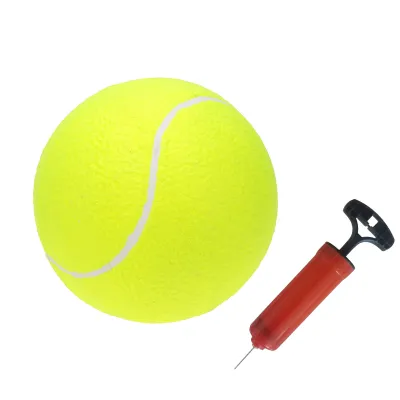 Produktbild von 9,5'' Aufblasbare Tennisbälle mit Pumpmaschine, Riesentennisbälle für Kinder und Haustiere, zufällige Pumpenfarbe in Rot oder Blau