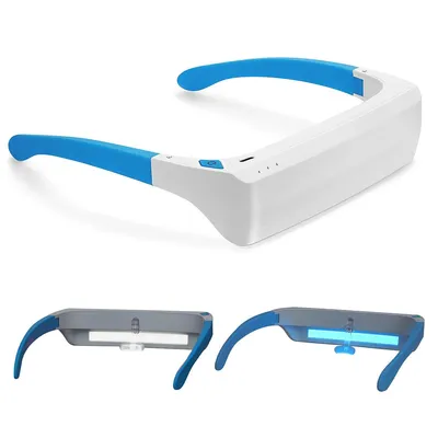 Produktbild von Lichttherapiebrille, Lichttherapie-Weißes, Lichttherapiebrille für mehr Wohlbefinden und Entspannung der Augen, tragbare Blaulichttherapiebrille