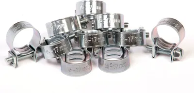 Produktbild von 10 x Mini Schlauchklemmen-Sortiment Rundziehende Schlauchschellen Satz 15-17 mm
