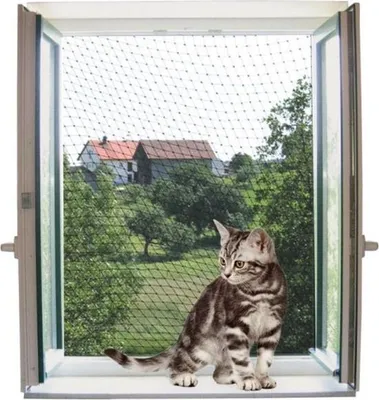 Produktbild von Kerbl Katzenschutznetz (L x B 2 x 3 m, inkl. Befestigungsmaterial) 82653