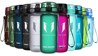 Image de Bouteille en Tritan, 350 ml, vert forêt, sans BPA