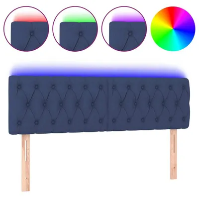 Immagine prodotto di Testiera a LED Blu 144x7x78/88 cm in Tessuto