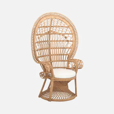 Immagine prodotto di Poltrona vintage in rattan, Marrone naturale