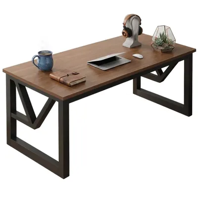Obrázok produktu pre Moderný Herný Stôl S Policou Tmavý Buk Loft Industrial 120 Cm
