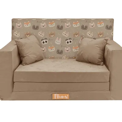 Flumi Kindercouch Kindersofa Spielsofa mit Schlaffunktion für Kinderzimmer
