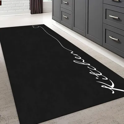 Produktbild von Waschbarer Küchenteppich Kitchen Schwarz : 200x280 cm