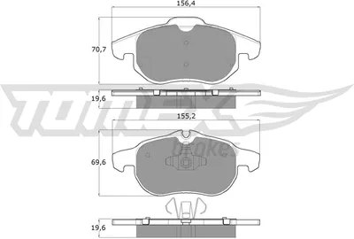Produktbild von TOMEX brakes Bremsbeläge Satz Vorne Bremsklötze für OPEL ZAFIRA B (A05) TX 13-04