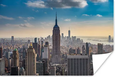 Produktbild von MuchoWow® Poster New York - Wolken - Wasser 30x20 cm - Plakate - Print