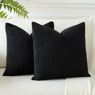 Immagine prodotto di Set di 2 federe per cuscini, 40x40 cm, colore nero