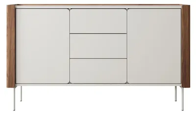 Obrázek produktu pro Komoda, velká, moderní, 154 cm, vhodná do obývacího pokoje nebo ložnice, barva: béžová