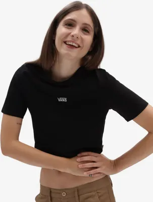 Produktbild von Schwarzes Damen Cropped Shirt VANS Flying V Crop Crew - XL