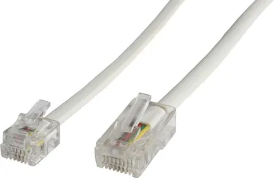 Obrázok produktu pre Microconnect MPK456, 6 m, RJ-45, RJ-11, Biela, Samec, Samec