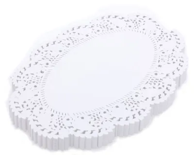 Produktbild von Tortenspitzen oval 16 x 23 cm 250 Stück weiss