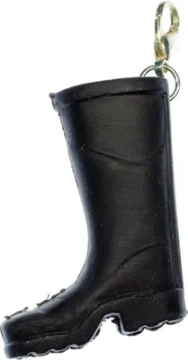 Produktbild von Gummistiefel Charm Miniblings Zipper Pull Anhänger Regen Stiefel Wetter schwarz