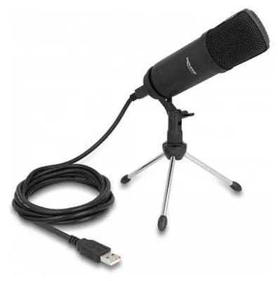 Productafbeelding van Delock professionele USB condensatormicrofoon, 24 bit / 192 kHz, voor PC en laptop