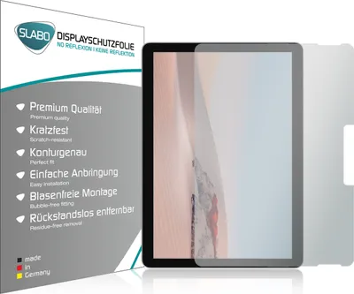 Produktbild von 2x Slabo Displayschutzfolie für Microsoft Surface Go 2 MATT "No Reflexion" (verkleinerte Folien) Displayfolie Schutzfolie Folie