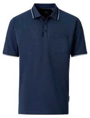 Produktbild von CasaModa Übergrößen Stretch-Poloshirt navy melange