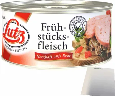 Produktbild von Lutz Frühstücksfleisch (125g Dose) + usy Block