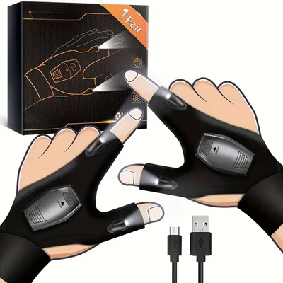 Produktbild von Fischhandschuhe - Handschuhe zum Angeln - Outdoor-Handschuhe - Arbeitshandschuhe - Flanellhandschuhe