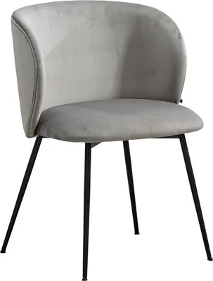 Produktbild von KAWOLA Stuhl LENA Esszimmerstuhl Velvet grau