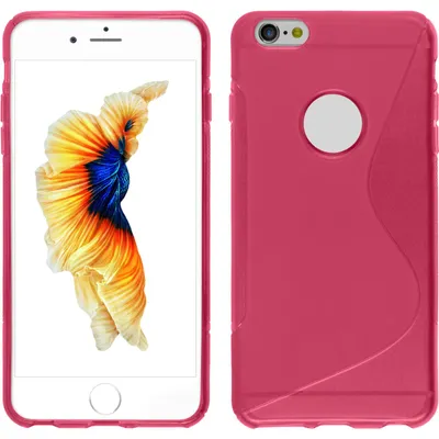 Produktbild von PhoneNatic Case kompatibel mit Apple iPhone 6 Plus / 6s Plus - pink Silikon Hülle S-Style + 2 Schutzfolien