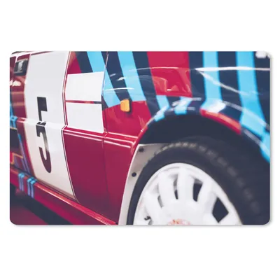 Obrázok produktu pre Podložka pod myš - Závodné auto - Číslo - Modrá - Červená - 27x18cm - Rohožka pod myš