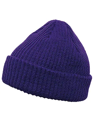 Produktbild von FLEXFIT 1502RB | Rib Beanie, Fisherman Look, Ripp-strick - Farbe: Purple - Größe: One Size
