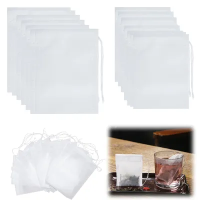 500 Papier-Teefilterbeutel mit Zugband für losen Tee