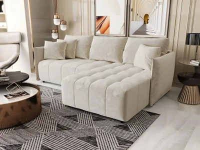 Produktbild von Ecksofa VELVETA - beige, rechte Ecke