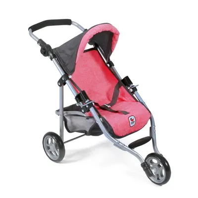 Produktbild von Puppenwagen Lola, melange anthrazit-pink