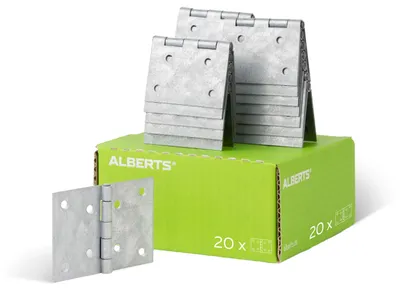 Produktbild von Alberts Scharnier | breit | sendzimirverzinkt | 60 x 90 mm | 20er Set