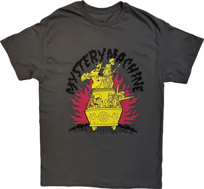 Produktbild von Scooby Doo - "Mystery Machine Flames" T-Shirt für Herren/Damen Uni RO15429 (XL) (Anthrazit)
