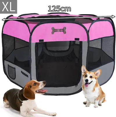 Immagine prodotto di Mucola box per cuccioli richiudibile recinto per animali recinto per cani recinto per conigli recinto per correre liberi recinto per correre liberi - Rosa