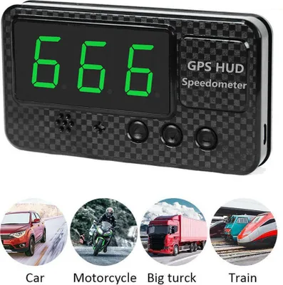 Image de C60s Car Digital Gps Speedometer Kilometers Hud Head-up Display Overspeed Warning Alarm Black