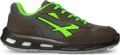 Produktbild von U-Power Red Lion Point, Unisex-Sicherheitsschuhe, leichte, flexible, pannensichere Lederturnschuhe, mit Infinergy-Einsatz, mit Aluminium-Zehenkappen - Grey & Green 48