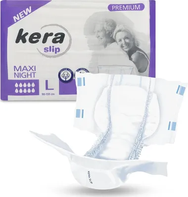 Produktbild von KERA Inkontinenz-Slip PREMIUM - saugstarke Windeln für Erwachsene - Atmungsaktive Erwachsenen Windel für den nächtlichen Gebrauch, Gr. L - 20 Stück