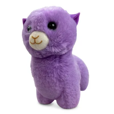 Produktbild von Kuscheltier Alpaka 20 cm lila – Weiches Plüschtier Stofftier