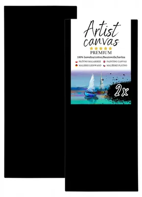 Produktbild von MPINK Maluntergrund Leinwand Schwarz 40x120 cm