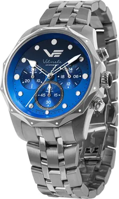 Vostok Europe JS20-125A750-B Damen-Uhr Chronograph Vilnele Stahl/Blau 1