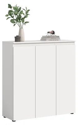 Image de Scarpa buffet 3 portes blanches.