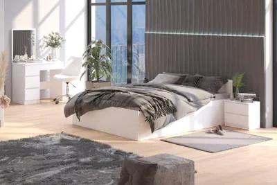 Produktbild von Einzelbett 100x200 OMERYA mit Stauraum - weiß