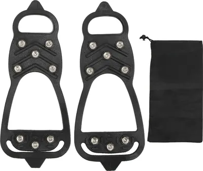 Image de 1 paire de crampons à 8 pointes, crampons antidérapants, semelles pour marcher sur la neige et la glace, taille M (35-40)