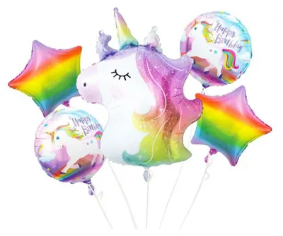 Produktbild von GoDan GODAN Folienballons-Einheit des Einhorns 5pcs BZ-HNI