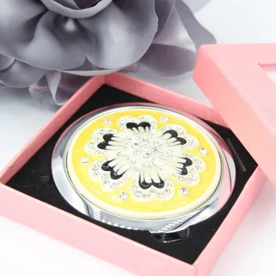 Produktbild von Taschenspiegel Schminkspiegel Reisespiegel Doppelseitig Makeup Kosmetik Modell 2 Blume