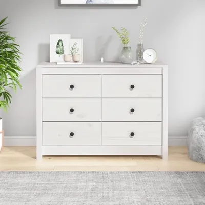 Zdjęcie produktu dla vidaXL Szafka boczna biała 100x40x72 cm lite drewno sosnowe