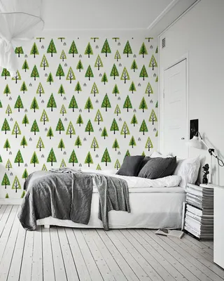 Produktbild von Coloray Fototapete 152x104 cm Vlies-Fototapete - Geometrische Karikaturbaum minimalistisch