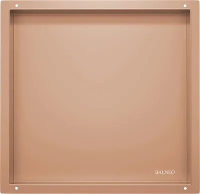 Produktbild von Balneo Wandnische ohne Rand WALL-BOX ONE NO RIM Edelstahl 30x30x10 cm kupfer