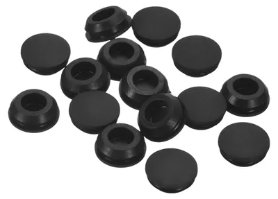 Silikonstopfen 16er-Pack, rund, 12-13 mm, schwarz