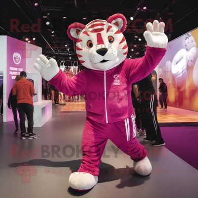 Obrázek produktu pro Postava REDBROKOLY maskota purpurového tygra v kostýmu Joggers a Beanies