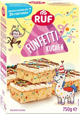 Produktbild von RUF Funfetti Kuchen Backmischung